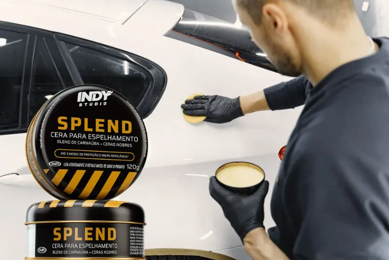 Resultado de brilho espelhado com Splend Cera Automotiva.