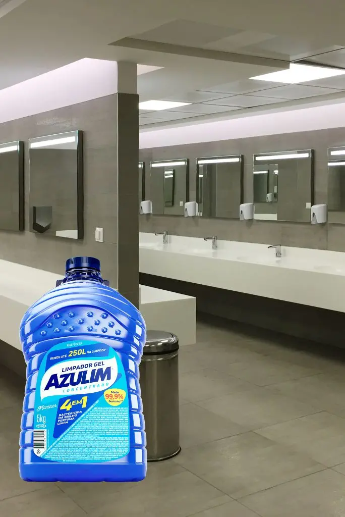 Limpador Gel Azulim desinfecção bactericida de pisos e superfícies laváveis em ambientes de atendimento