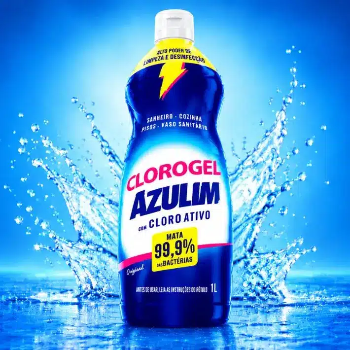 Cloro Gel Azulim, produto para assepsia da Unishop Pratus